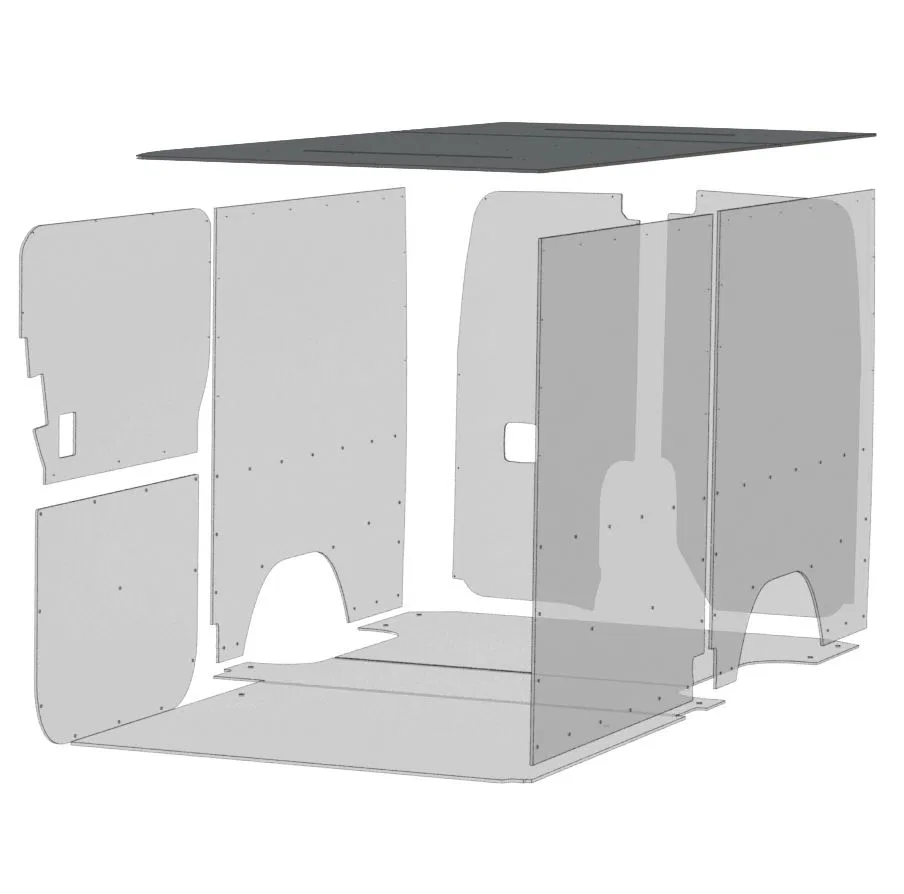 315-114-2614X – LEGEND FLEET Van Ceiling Liner, White Polypropylene Outer Layer With A Plastic Core Backed With Foam ...